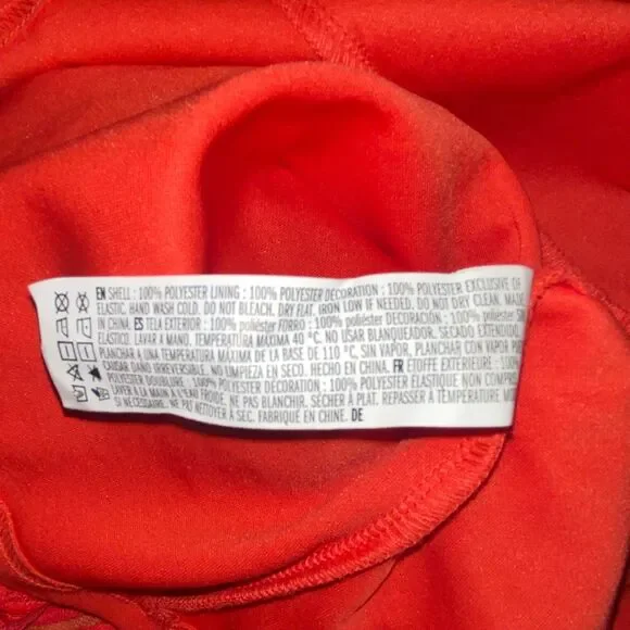 NWT Forever 21 Contemporary Red Lace Strapless Dress Size Large - Picture 6 of 6